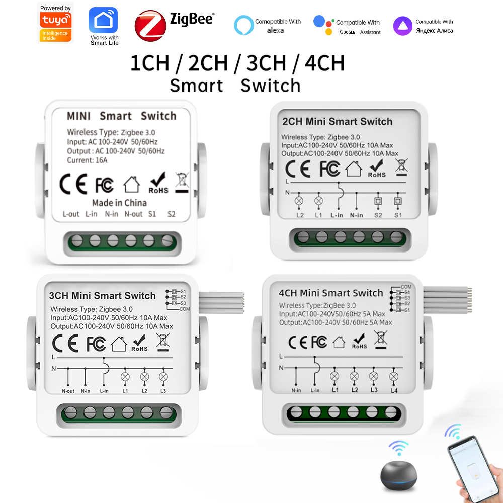 Tuya Smart Switch - Tuya Zigbee 3.0 Smart Switch 1/2/3/4-Wege