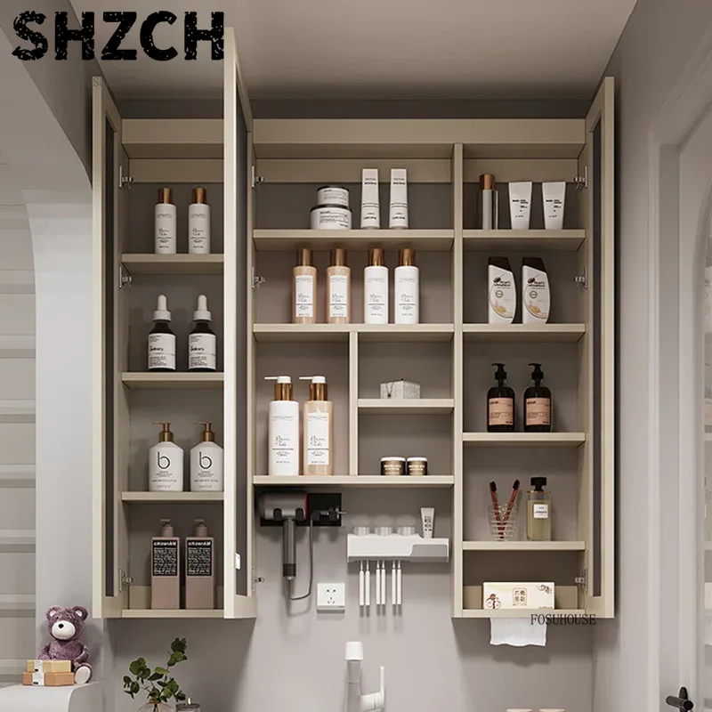 Smart Home Room - Moderner, verdickter Badezimmerspiegel mit integriertem Smart-Aufbewahrungsschrank,