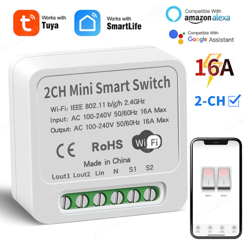 Tuya Smart Switch - 16A Tuya WiFi Smart Switch Modul