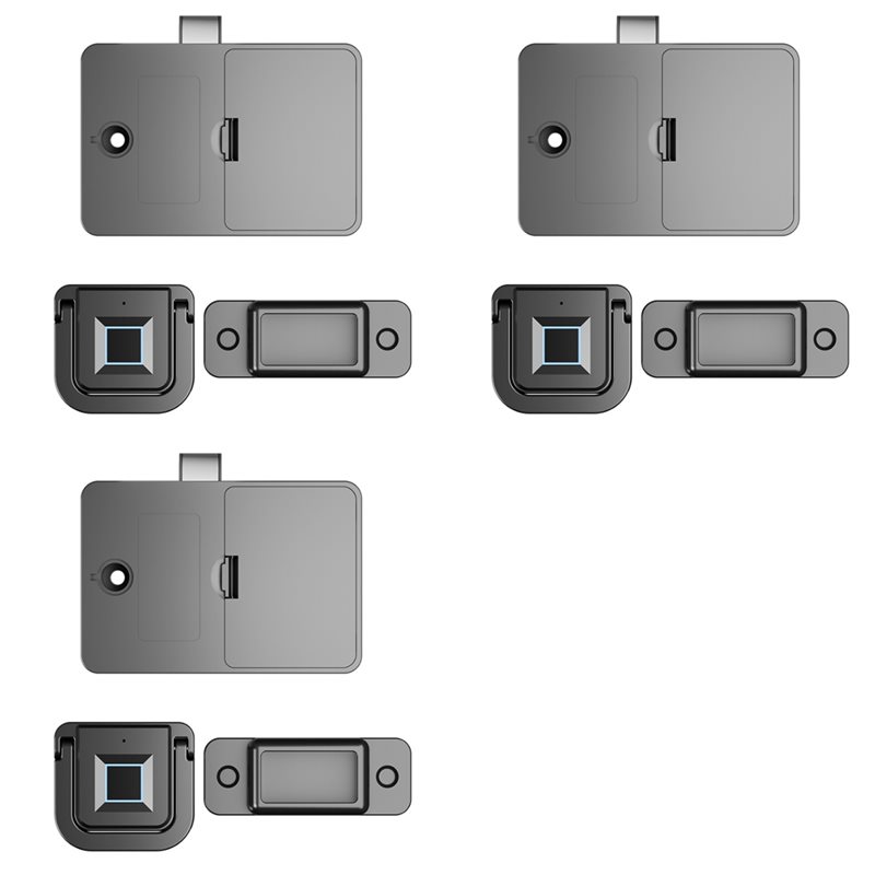 Smart Home Lock - AA84 3X Intelligentes Schubladen-Fingerabdruckschloss Fingerabdruckschloss für