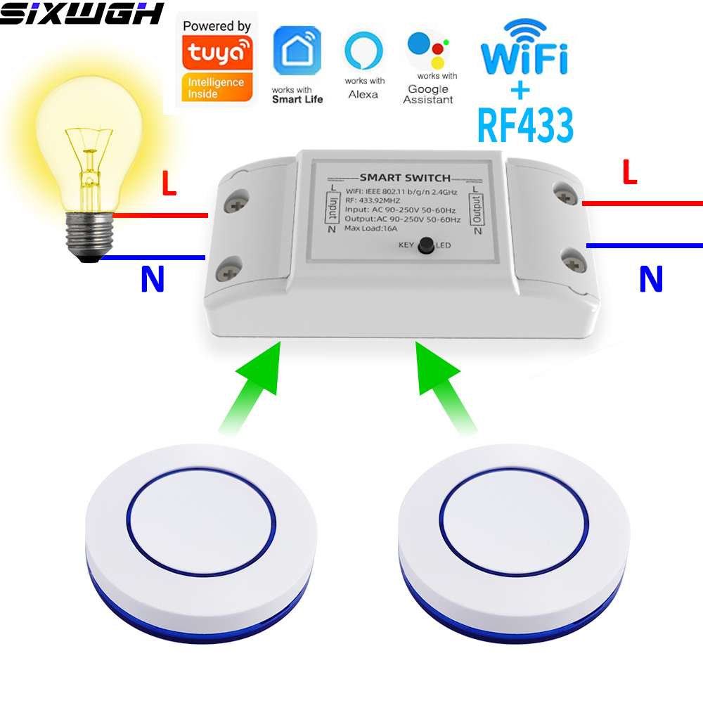 Smart Home Tuya - 16A WiFi Tuya Smart Switch Drahtlose