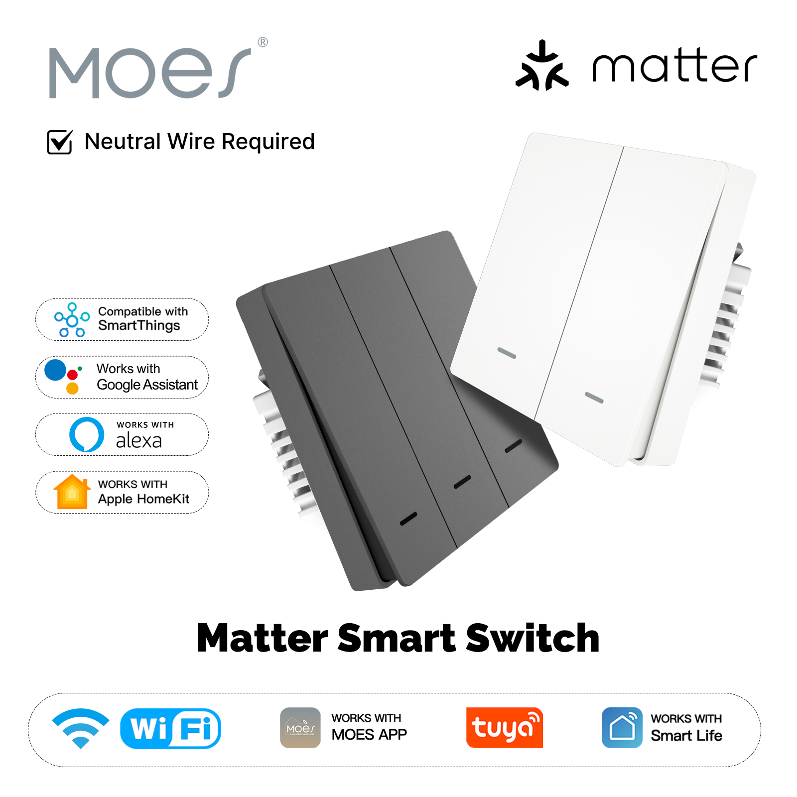 Tuya Smart Switch - MOES Matter Tuya WiFi Smart Licht