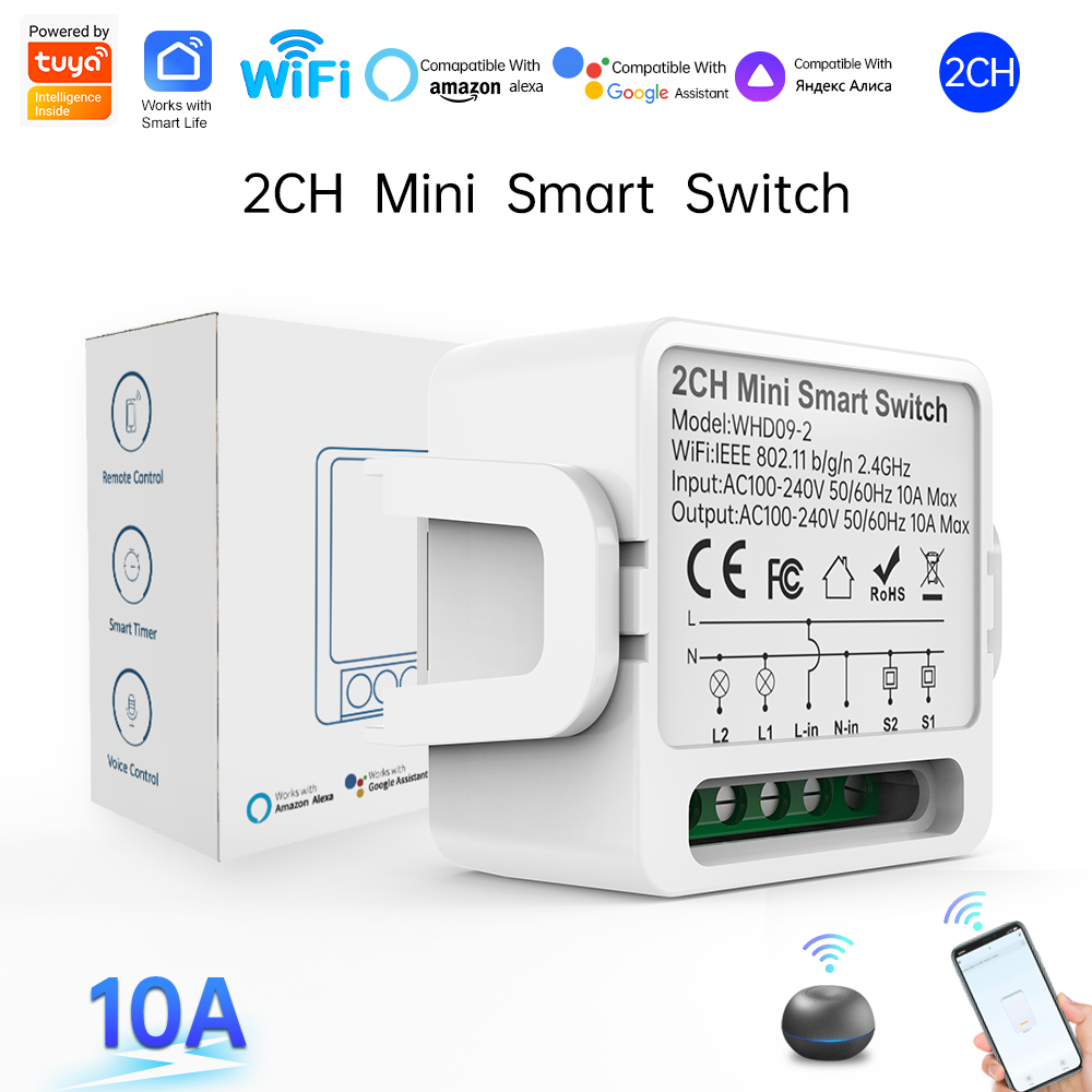 Smart Home Tuya - 2-Wege Tuya Smart Switch 2-Gang Intelligenter