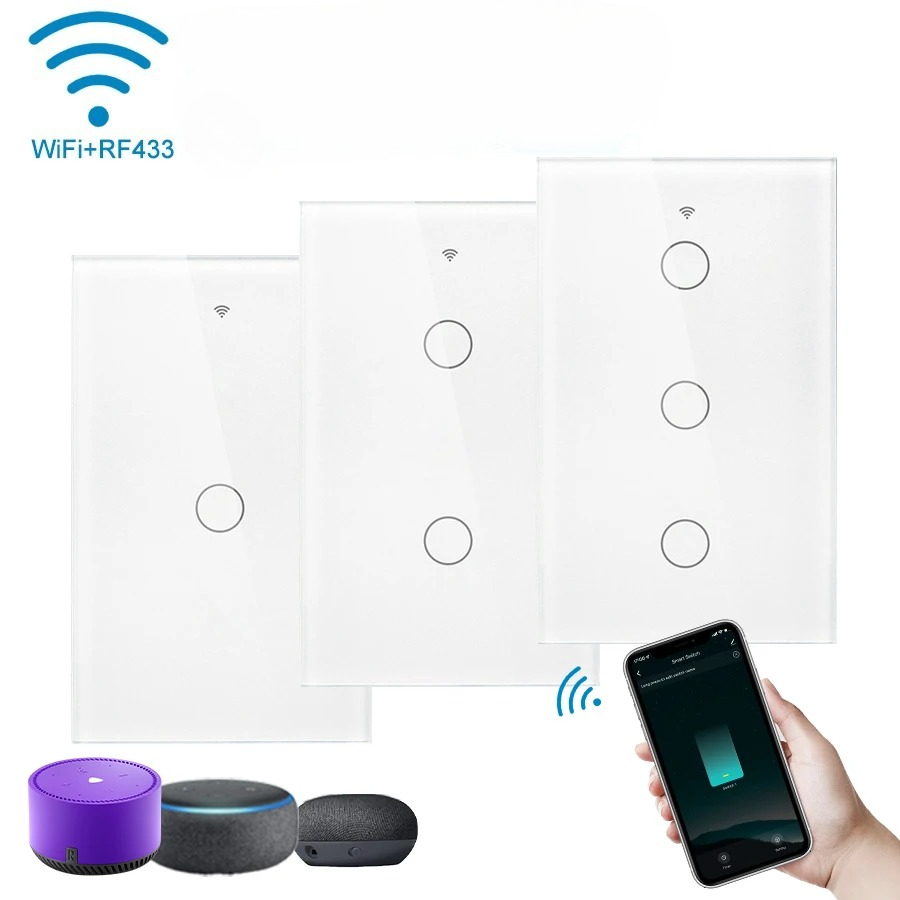Homesmart Online - Tuya WiFi Touch Wand-Smart-Schalter 1/2/3-fach Lichtschalter