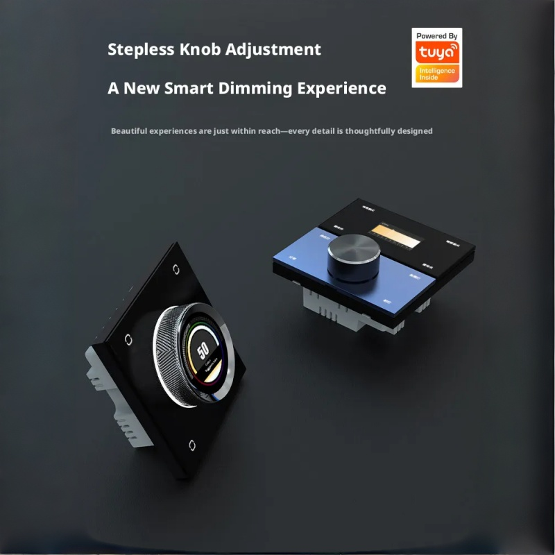 Homesmart Online - Tuya Smart Offline Sprachgesteuerter Zigbee Vier-Tasten-Dimmschalter,