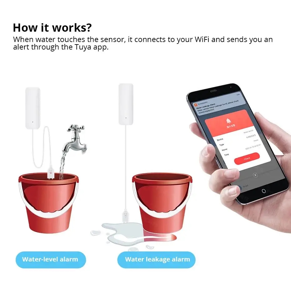 Tuya WiFi Smart Wasser Leck Se – Smart Home Water Level Sensor Bewertung und Preis