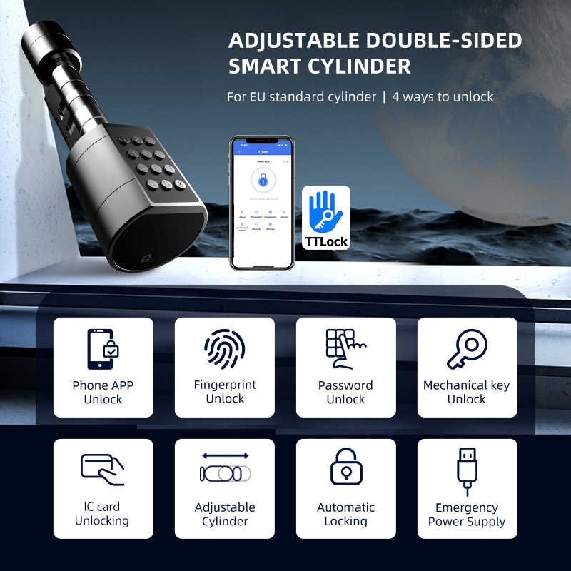 Intelligentes zylindrisches Eu – Smart Home Lock Bewertung und Preis